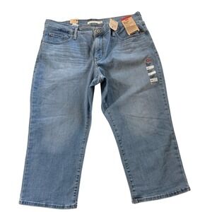 Levis 311 Shaping Skinny Capri Jeans Womens 16W Light Wash Blue Denim New